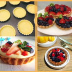 Mini Tart Pans 4 Inch with Removable Bottom, Nonstick Quiche Pan Fluted Carbon Steel Pie Tart Pans for Baking Tartlets, Mousse Cakes, Tart Shells – Set of 7