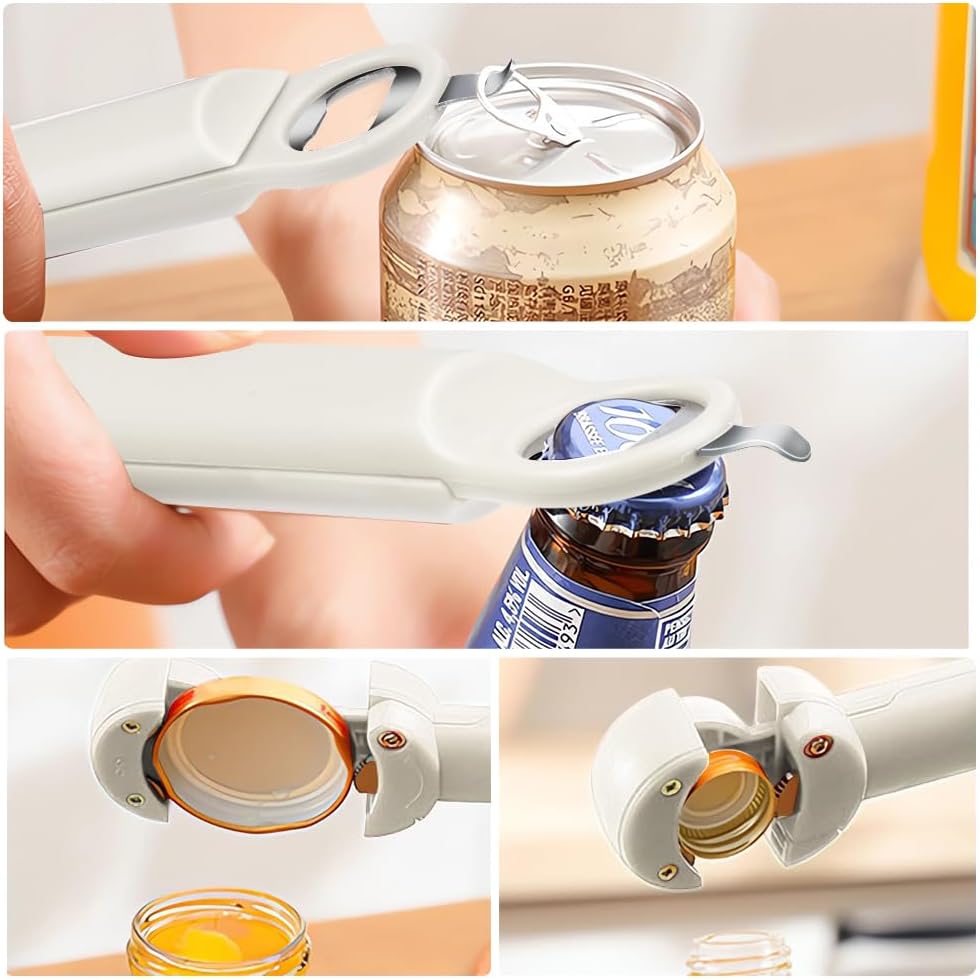 Jar Opener Bottle Opener Lid Opener Can Opener for Weak Hands, Arthritic Hands, Seniors,Low Strength and Children with Beer Opener