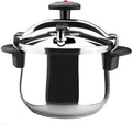 MAGEFESA Star Belly Pressure Cooker 6.3 Qt – 18/10 Stainless Steel, Rounded Bottom, 3 Safety Systems, Works on All Stovetops Including Induction, 8 PSI
