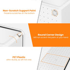 Criusia 18 Pcs Large Size Clear Drawer Organizer Set, Acrylic Non Slip Non Cracking Kitchen Drawer Storage Tray Divider, Multifunctional Storage for Cosmetics, Bathroom, Tools, Kitchen and Office