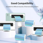 3x2 Inch Holographic Thermal Labels, Blue Thermal Sticker Labels, Rainbow Glitter Stickers for Price, Barcode, Mailing, Name, DIY Custom Logo Design, 200 Pcs /1 Roll