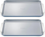Caraway Non-Stick Ceramic Large Baking Sheet Duo - Naturally Slick Ceramic Coating - Non-Toxic, PTFE & PFOA Free - Perfect for Baking, Roasting, and More - Large (18" x 13") - Slate