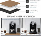Dish Drying Mat Super Absorbent – 24" x 16" Coffee Mat for Countertops – Non-Slip Drying Mat for Kitchen Counter – Easy to Clean Water Absorbent Mat – Large Dish Drying Mats (Brown)