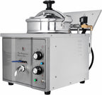 INTSUPERMAI 16L Commercial Electric Pressure Fryer Stainless Steel Countertop Pressure Fryer Electric Fried Chicken Stove Professional Tabletop Restaurant Kitchen Frying Machine 110V 2.4KW