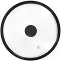 Silicon Glass Lid for Pot,Pan,Skillet Fits 8"(20CM) Cookware Silicon lid Dishwasher Safe, Replacement Lid Vented Tempered Glass with Heat Resistant Silicone Rim By HR Huare Technology, Black,1 Pack…