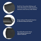 Oster Teston 13 x 9 Inch Nonstick Carbon Steel Cookie Sheet - Matte Black
