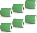 BETCKEY - 4" x 3" Shipping & Multipurpose Labels Compatible with Zebra & Rollo Label Printer,Premium Adhesive & Perforated[Green, 6 Rolls, 3000 Labels]