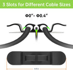 12PCS Cord Organizer for Appliances, Upgraded Kitchen Appliance Cord Wrap, Cord Holder Stick on Pressure Cooker, Coffee Maker, Air Fryer and Blender(6 Black + 6 White)