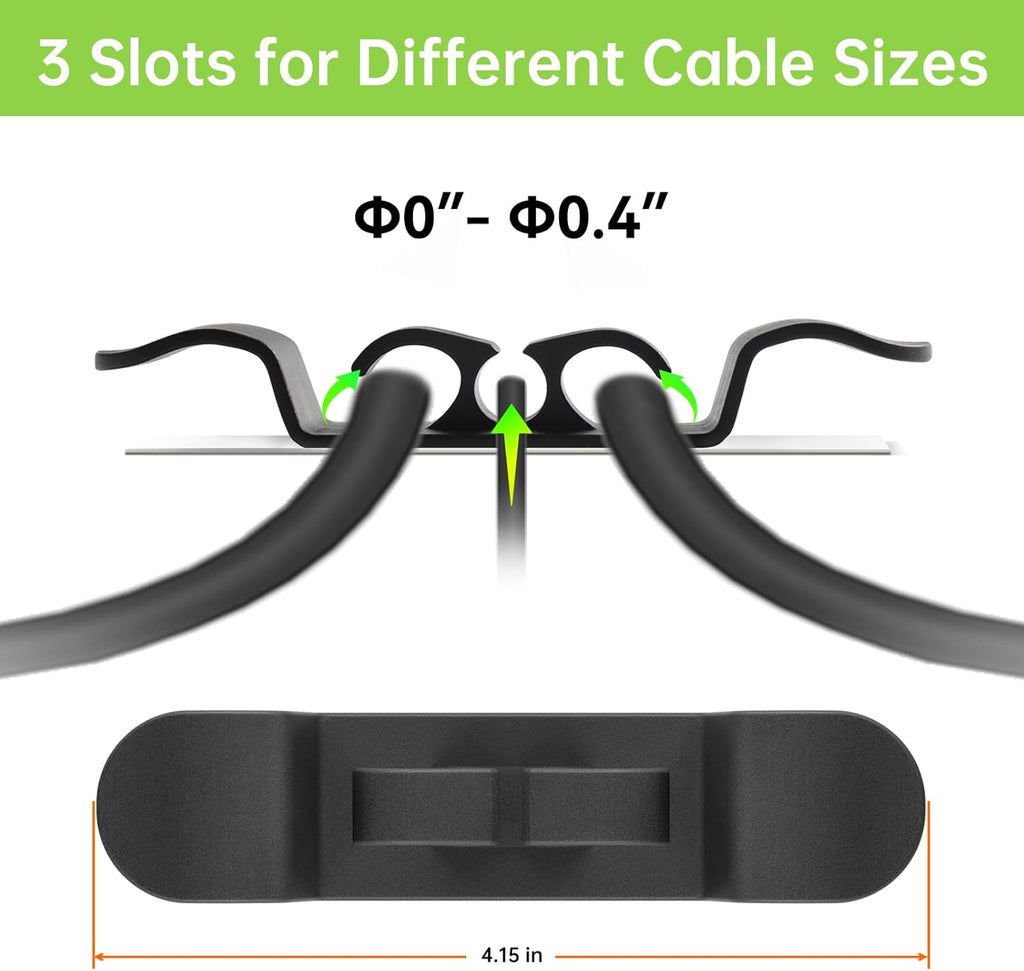 6PCS Cord Organizer for Appliances, Upgraded Kitchen Appliance Cord Wrap, Cord Holder Stick on Pressure Cooker, Coffee Maker, Air Fryer and Blender(3 Black + 3 White)