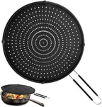 Splatter Screen for Frying Pan, Grease Splatter Guard, Heat-Resistant Splatter Guards for Frying, Silicone Splatter Guard for Everyday Cooking, Dishwasher Safe （16in×12in×0.5in）