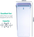 BopTop (1pc - 2500ml) Airtight Food Storage Container – Mechanical Silicone Seal Canister - BPA-Free - 2.5Qt