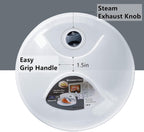 Microwave Splatter Cover for Food Large Microwave Plate Cover Guard Lid with Steam Vents, 1.5 Inch BPA Free & Dishwasher Safe-Grey