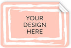 100 Custom Vinyl Stickers - Upload Your own Image, Text, Design, Logo - Personalized Logo Labels for Handmade, Packaging, Bottle, Jars, Candle, Brand Stickers (Peach, 4x2)