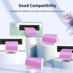 3x2 Inch Holographic Thermal Labels, Pink Thermal Sticker Labels, Rainbow Glitter Stickers for Price, Barcode, Mailing, Name, DIY Custom Logo Design, 200 Pcs/1 Roll
