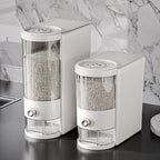 12 Lbs Rice Container with Measuring Cup, Upgraded Built-in Fresh Box, Cereal Dispenser Storage with Lids for Home Kitchen Pantry Rice Soybean Corn And large grain grains-White