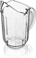 New Star Foodservice Resturant-Grade Polycarbonate Plastic Water Pitcher (3 Spouts (Clear), 60 oz (Set of 12))
