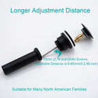 Dual Use Pop Up Drain Stopper, Bathroom Vanity Vessel Sink Stopper, Matte Black, for Basin with or Without Overflow Hole