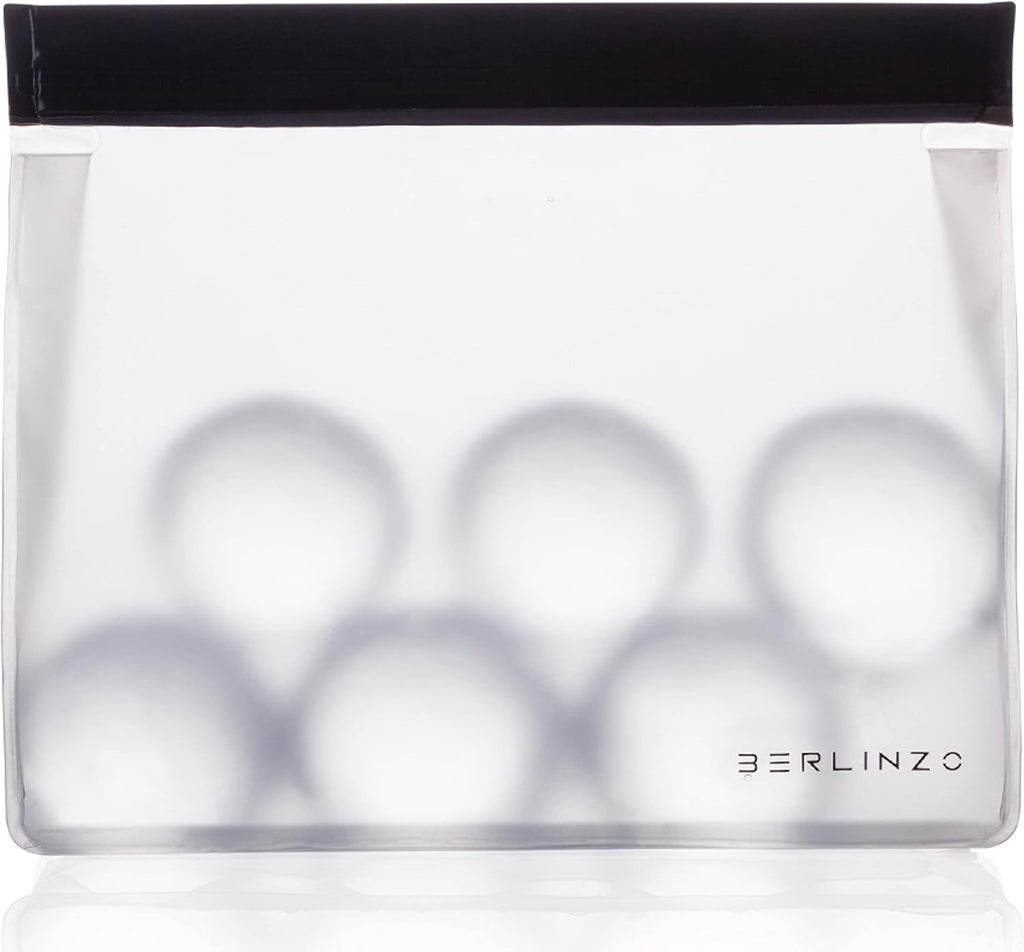 Berlinzo Reusable Ice & Food Storage Bag - Freezer Safe, Leakproof, BPA-Free Silicone, Plastic-Free Lunch Bag - One Bag