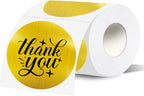 3''Holographic Thermal Label,Gold Round Self-Adhesive Direct Thermal Label,Thermal Stickers for DIY Logo Design,Name Tag(200/Roll
