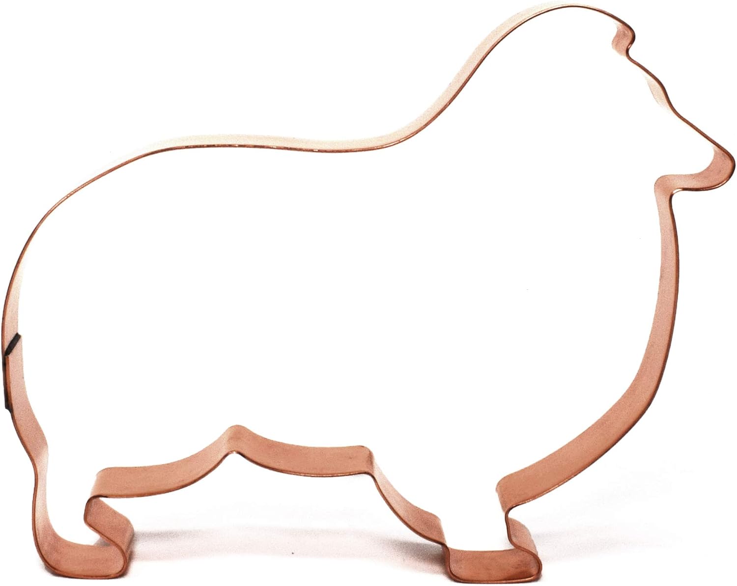 Shetland Sheepdog Cookie Cutter 5.5 Inches, Copper