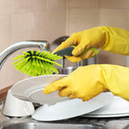 Pine-Sol Long Handle Dish Brush – Heavy Duty Bristle Kitchen Scrubber, Safe with Non-Stick Cookware (Pack of 12)