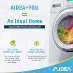 AIDEA Microfiber Cleaning Cloth 8PK, Dusting Cloth Drying Towel, All Purpose Soft Absorbent, Lint Free Rags, Streak Free Wash Cloth for House, Kitchen, Car, Window, 12"×12"