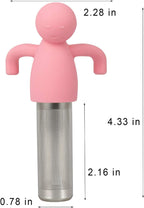 Leden Loose Leaf Tea Steeper Cute Tea Infuser for Girl Kids Extra Fine Mesh Tea Ball Stainless Steel Tea Filter with Silicone Lid for Cup Mug Pot Pink