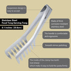 MSY BIGSUNNY Kitchen Pasta Tongs, 8" Stainless Steel Spaghetti Tongs