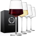 Chouggo 21Oz Wine Glasses Set of 4, Hand Blown Crystal White Wine or Red Wine Glasses, Tall Long Stem Large Glass, Perfect for Wedding Anniversary or Birthday Gift