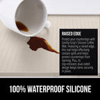 GORILLA GRIP Silicone Coffee Mat, Espresso Drink Bar Station Accessories, Waterproof Heat-Resistant Dish Drying Mats, Stay in Place on Kitchen Counter, Home Kitchen Decor Essentials, 11.5x18.5, Almond