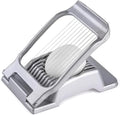 Egg Slicer for Hard Boiled Eggs, Heavy Duty Metal Stainless Steel Aluminum Alloy Egg Cutter for Egg Strawberry Mushroom Hot Dog Soft Fruit Kitchen Tool (Silver)