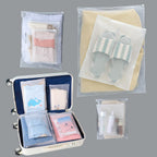 (20 pcs, 4 Sizes) Travel Luggage Organizer Bags, 4 Mil Slider Zip Plastic Clothing Packaging Bags, Travel/Home Storage and organizing pouches, Space Saver Bag (6''x9''-14‘’x18'')