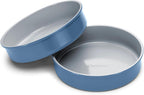 Caraway Non-Stick Ceramic 9” Circle Pans - Naturally Slick Ceramic Coating - Non-Toxic, PTFE & PFOA Free - Perfect for Birthday Cakes, Tartes, & More - Slate