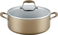 Anolon Advanced Home Hard-Anodized Nonstick Wide Stock Pot/Stockpot (7.5-Quart, Bronze)