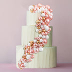 108 Pcs Balls Cake Topper DIY Cupcake Insert Foam Balloons for Cake Baking Wedding Anniversary Birthday Decoration(Rose Gold, White, Gold,Multi Sizes)