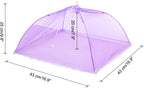 uxcell 3 Pcs Large and Tall Food Covers 17" Mesh Food Covers for Outdoors Collapsible Food Protector Covers Tent for Parties Outdoor Picnics BBQs, Purple