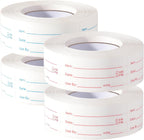 4 Rolls 2000 Pieces Removable Food Labels, 1 x 2 Inch Date Stickers for Freezer, Refrigerator Food Containers - Easy to Write On