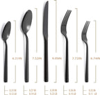 Hand Forged Stainless Steel Flatware Set Silverware Set Cutlery Set Hexagon Handle Black Mirror Finished 20 Pieces Service for 4
