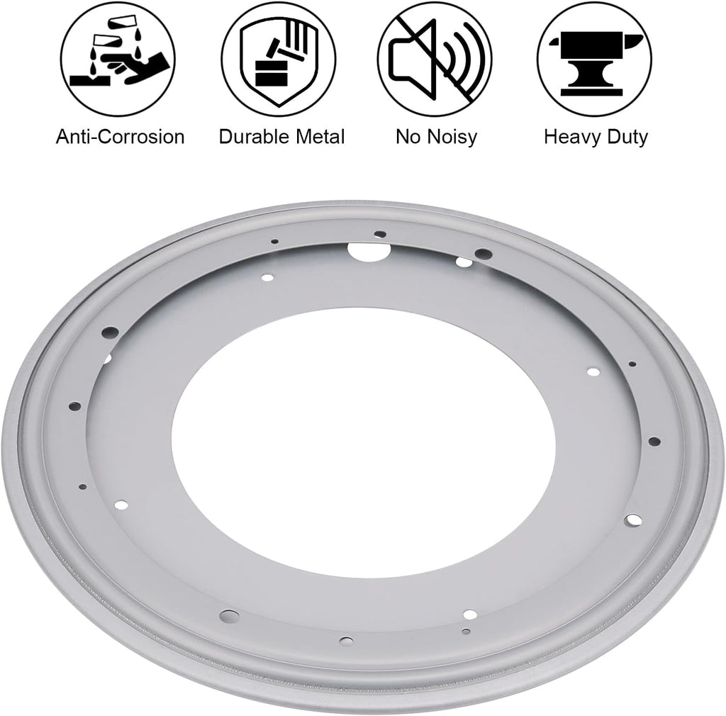12Inch Round Lazy Susan Turntable Bearing Plate, Rotating Swivel Base with 1000lbs Load Capacity, Turntable Base for Serving Tray, Kitchen