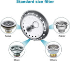Kitchen Sink Drain Strainer 6 Pack Stainless Steel Sink Stopper, Anti-Clogging Kitchen Sink Drain Basket for Kitchen Sink Strainer Replacement Set