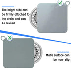 Yinkin 6 Pcs Drain Covers to Keep Bugs Out Silicone Shower Floor Tub Stoppers Bathtub Drain Stoppers Sewer Anti-Odor Mats Deodorizing Plugs for Bathroom(4.72 x 4.72 Inch,Square,Grey and White)