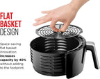 CHEFMAN Small Air Fryer Healthy Cooking, 3.6 Qt, User Friendly, Nonstick, Digital Touch Screen, Dishwasher Safe Basket, w/ 60 Minute Timer & Auto Shutoff, Matte Black, Cookbook Included