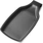 Kitchen Spoon Rest for Stove Top, Stainless Steel Utensil Spoon Holder, Black Spoon Rest, Brushed Finish, Dishwasher Safe - Stove Spoon Holder for Spatula, Spoons, Tongs, Ladles - Black