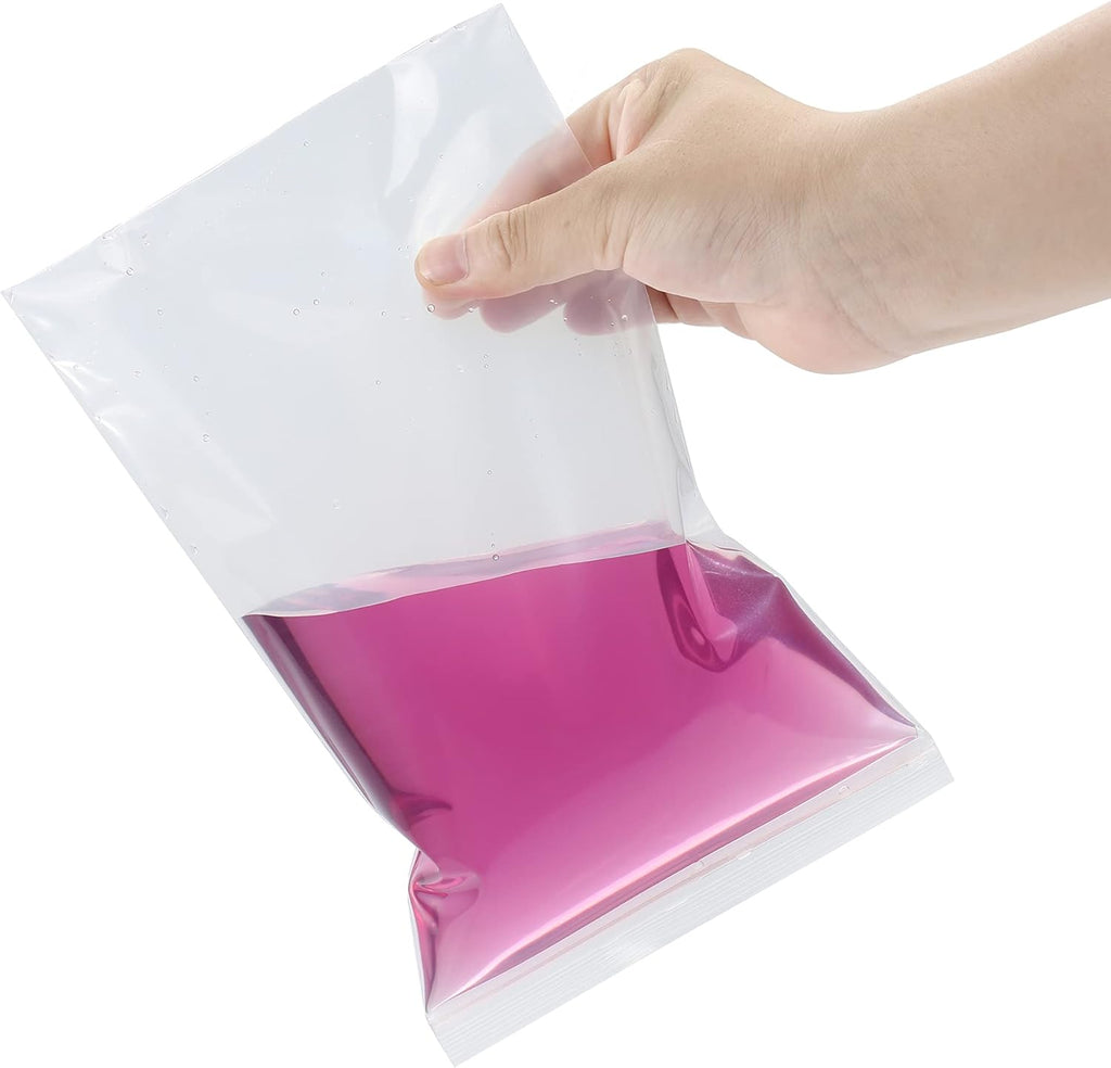 100PCS 8" x 10" 3Mil Thick Clear Reclosable Plastic Bags Zip Seal Lock Poly Bags With Zipper for Shipping Packaging Product Snacks Storage
