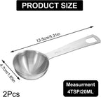 2 Pcs 4/3 Tbsp (4 tsp | 20 ml | 20 cc) Measuring Spoons Tablespoon Measuring Spoon Stainless Steel Measurings Spoon for Kitchen Cooking Spoons(Silver)