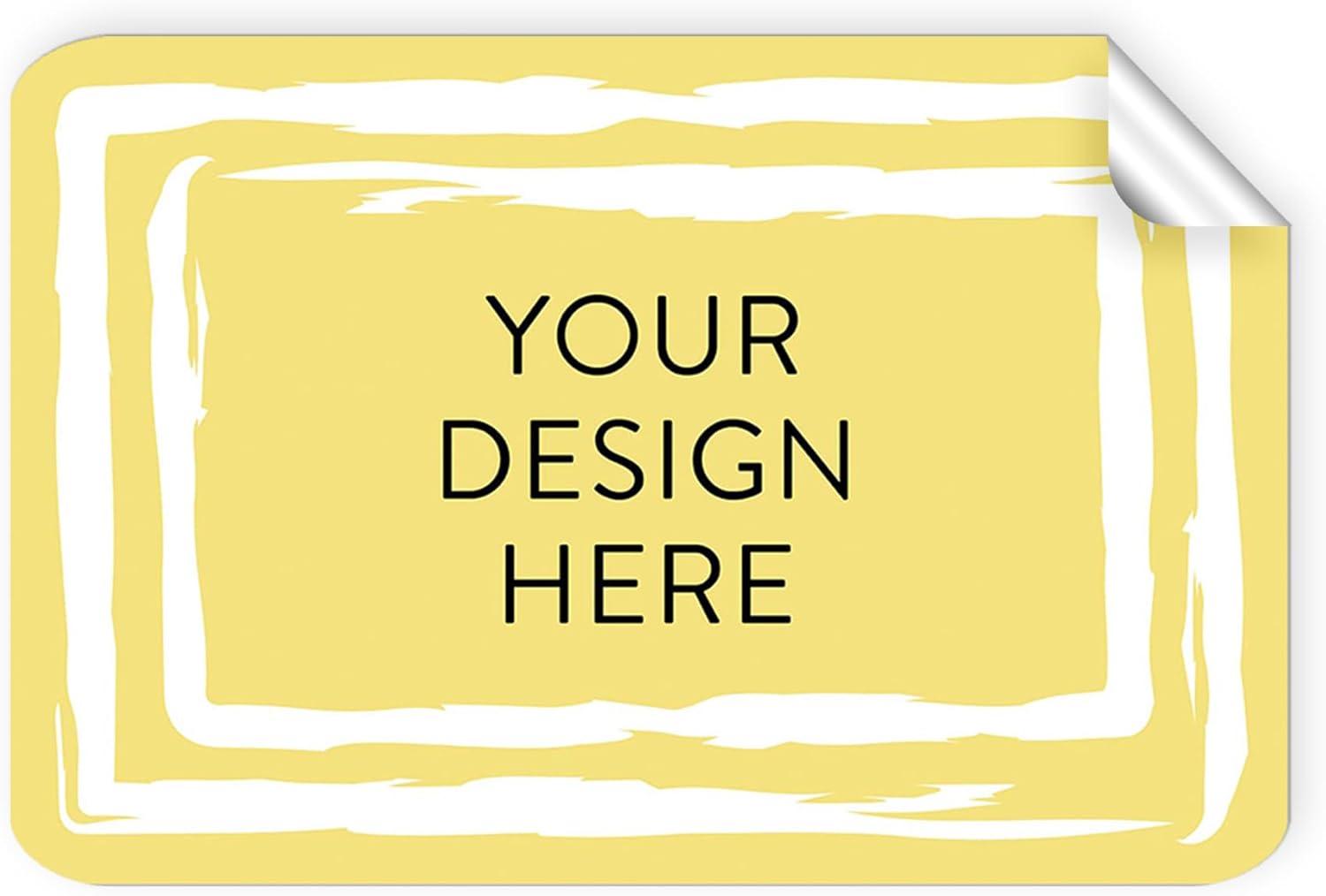 5-1000 Custom Vinyl Stickers - Upload Your own Image, Text, Design, Logo - Personalized Logo Labels for Handmade, Packaging, Bottle, Jars, Candle, Brand Stickers (Lemon Swirls, 4x2)