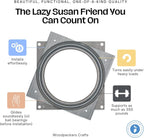 Lazy Susan Hardware, 4 inch, 350 lbs. Load Capacity, Pack of 2 Steel Lazy Susan Turntable Ball Bearing, by Woodpeckers