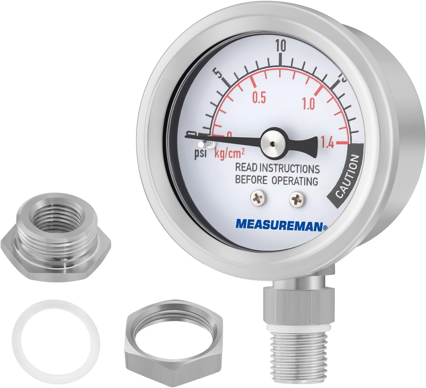 MEASUREMAN Stainless Steel Pressure Cooker Gauge_All Series (Accessory, Pressure Gauge - Fits 37 Quart)
