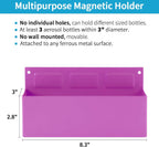 Magnetic Aerosol Spray Can Holder, Magnet Toolbox Bottle Holder, Tool Box Storage Rack for Garage and Home, Craft Workspace, Mechanic Paint Bottle Can Organizer, Pink, 3"x8.3"