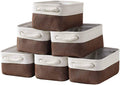 Small Storage Baskets for Shelves,Fabric Storage Baskets for Closet,Rectangular Collapsible Baskets for organizing Clothes,Books,Gifts